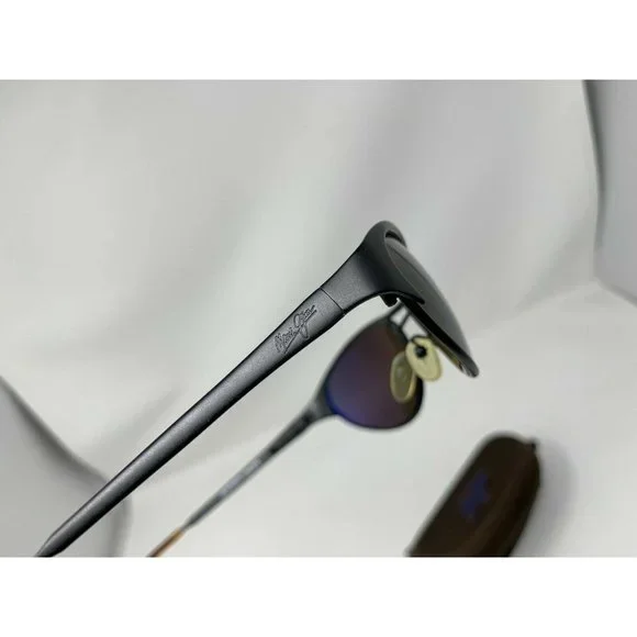 Rare Maui Jim Sunglasses MJ 157-2M Made In Italy MJ 157 Polarized Matte Black